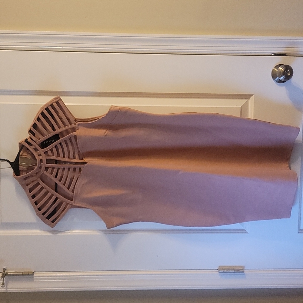 Mauve colored bodycon dress